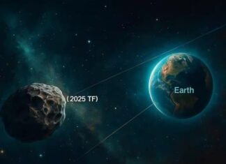 El asteroide 2025 TF se acercó a la Tierra a 400 km de distancia