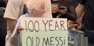 La fan de Messi de casi 100 años que se hizo viral en Argentina-Austria