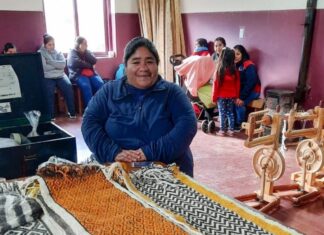 Más de 130 artesanas vendieron sus tejidos en la cuenca de Ruca Choroy y en Aluminé