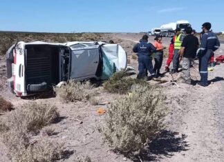 Cinco petroleros heridos en un accidente cerca de Rincón de los Sauces
