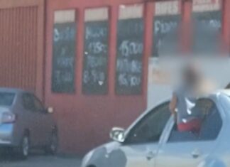 Dos nenas viajaban con medio cuerpo afuera de un auto en el Acceso Oeste