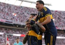 Leandro Paredes marcó de penal y celebró con el Topo Gigio ante River Plate