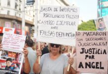 “Lo mataron con decisiones judiciales”: el reclamo por Ángel se trasladó a Buenos Aires