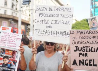 “Lo mataron con decisiones judiciales”: el reclamo por Ángel se trasladó a Buenos Aires