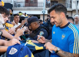 Calurosa bienvenida para Boca en Santiago del Estero en la previa del duelo ante Central Córdoba