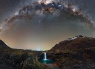 Una foto argentina entre las mejores del mundo: el Salto del Agrio brilló bajo la Vía Láctea