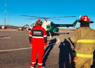 Grave accidente en un yacimiento: un petrolero sufrió un aplastamiento en la mano y fue trasladado en vuelo sanitario