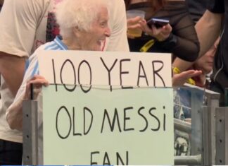 La fan de Messi de casi 100 años que se hizo viral en Argentina-Austria