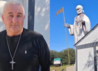 Murió el hombre que construyó la estatua de 13 metros de San La Muerte