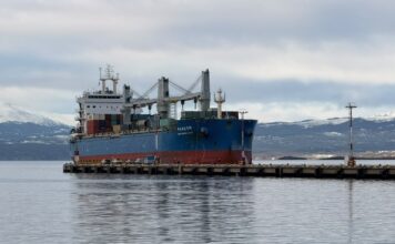 Llegó a Ushuaia el buque con 6.200 toneladas de equipamiento para la nueva usina termoeléctrica