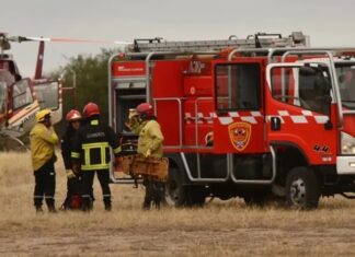Tragedia en San Juan: murieron las siete personas que viajaban en un helicóptero de capacitación contra incendios