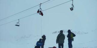 Caviahue: 19 turistas fueron rescatados tras un incidente en una telesilla