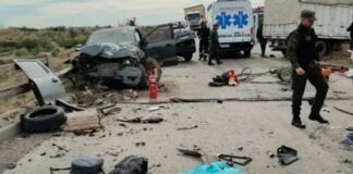 Murió una pareja de Villa La Angostura en un choque múltiple sobre la Ruta 35