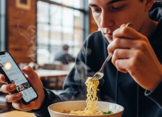 Comer frente al celular también cambia la forma en que nos alimentamos