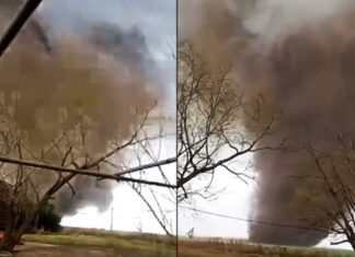 Impactante tornado pasó a metros de una vivienda en Santa Fe y quedó registrado en video