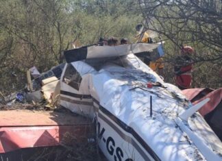 Cayó una avioneta en el sur de Córdoba y cinco personas fueron hospitalizadas